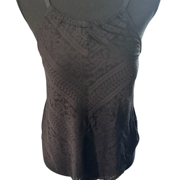 NWT! Bleu Rod Beattie Womens Black High Neck Crochet Tankini Top - Size 8 - Picture 8 of 11